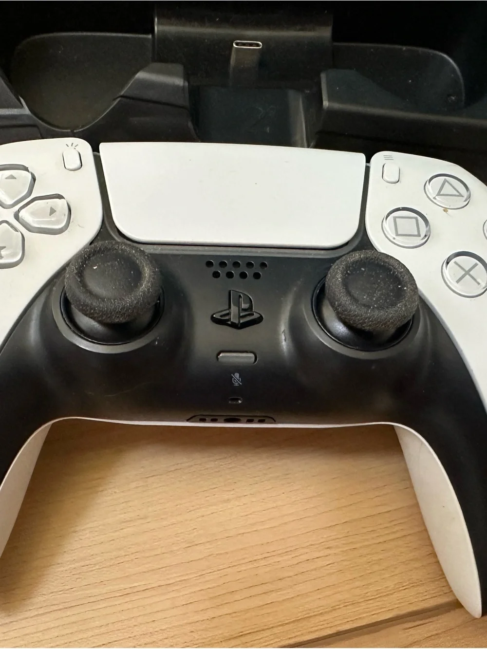 PlayStation 5 Blue Console Vertical Stand with White/Black Controllers